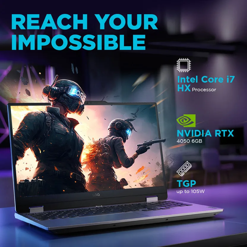 Lenovo LOQ Intel Core i7 13th Gen i7-13650HX - (16 GB/512 GB SSD/Windows 11 Home/6 GB Graphics/NVIDIA GeForce RTX 4050/144 Hz) LOQ 15IRX9 Gaming Laptop — image 6