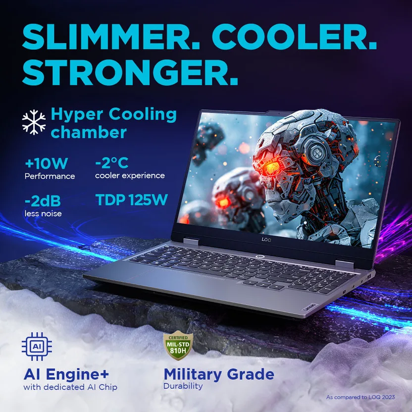 Lenovo LOQ Intel Core i7 13th Gen i7-13650HX - (16 GB/512 GB SSD/Windows 11 Home/6 GB Graphics/NVIDIA GeForce RTX 4050/144 Hz) LOQ 15IRX9 Gaming Laptop — image 3